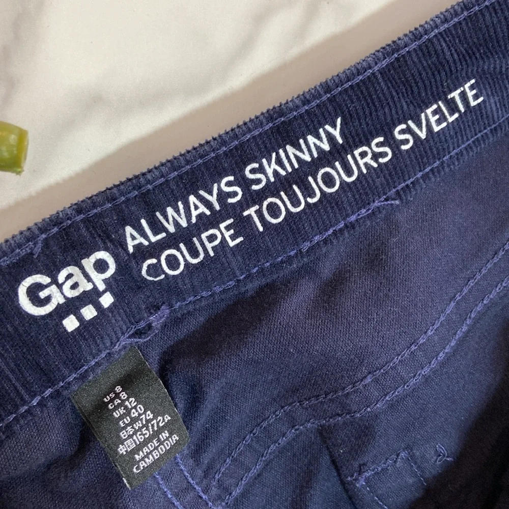 GAP Always Skinny Corduroy Pants size 8
